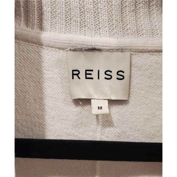 REISS Lukie Knitted Ivory White Cardigan - Picture 4 of 5